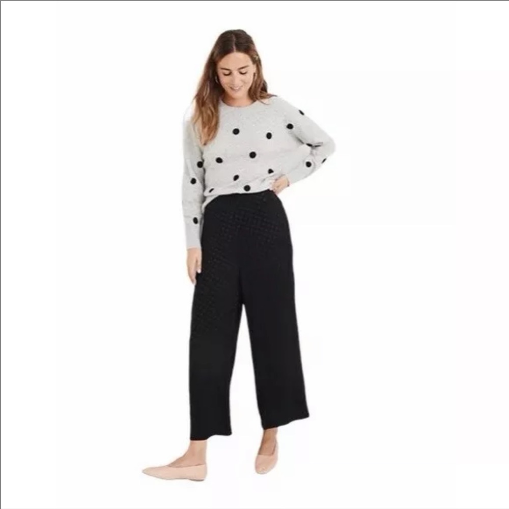 Madewell Drapey Jacquard Huston Pull-On Crop Pants